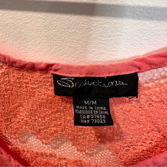 ๐๏ธ4 for 20$ / Seduction Lace back crop knot tank top cami / Coral / M - Picture 10 of 10